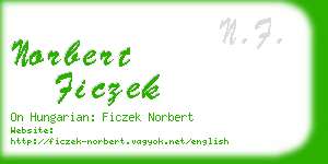 norbert ficzek business card